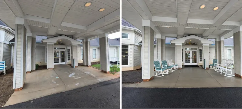 Before and after commercial property cleaning